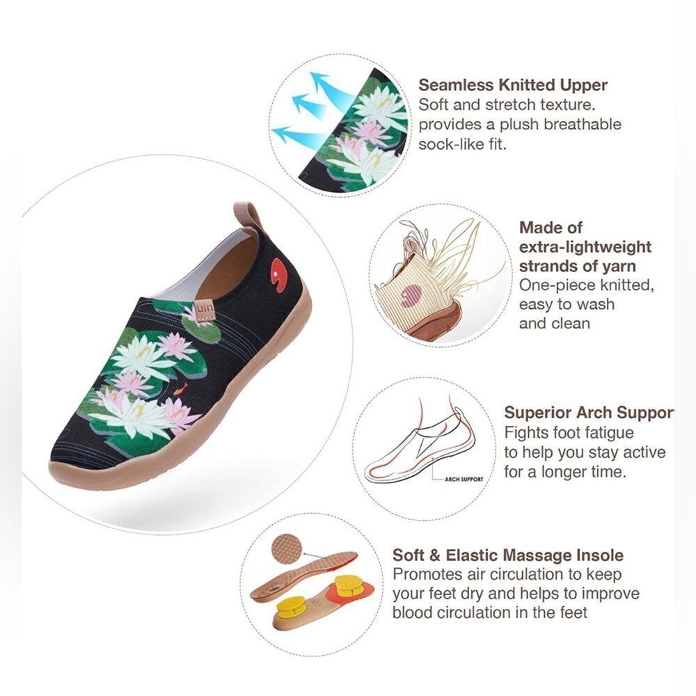 UIN Women's The National Gallery Shoes (Monet Water- Lily Pond Recreation V2) - Picture 6 of 8